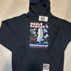 Mitchell & Ness Black Hoodie with Colorful Graphic